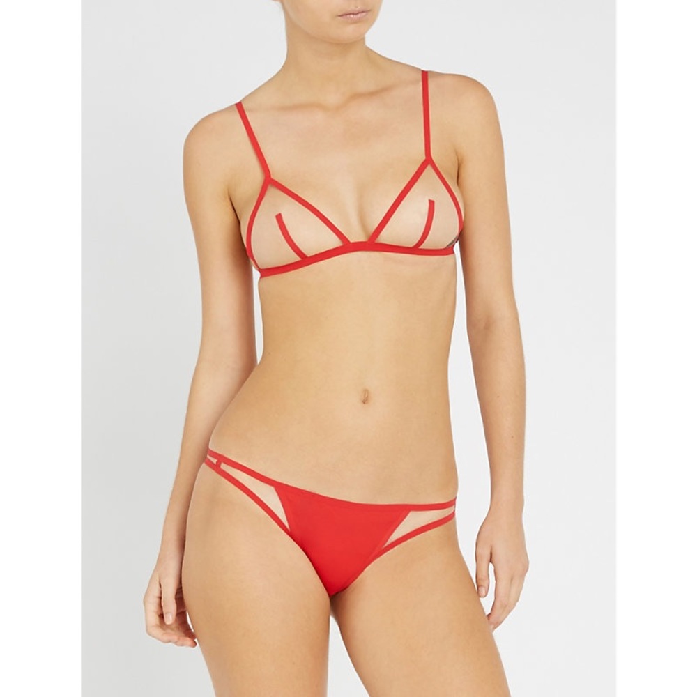 🆕 LIVY Underground‎ Tulle Soft-cup Bra In Coquelicot